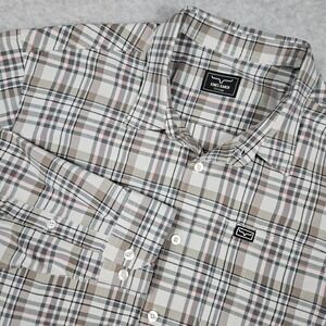 Kimes Ranch (Men's XXL) Check Plaid Button Front Western Ranch Shirt Long Sleeve